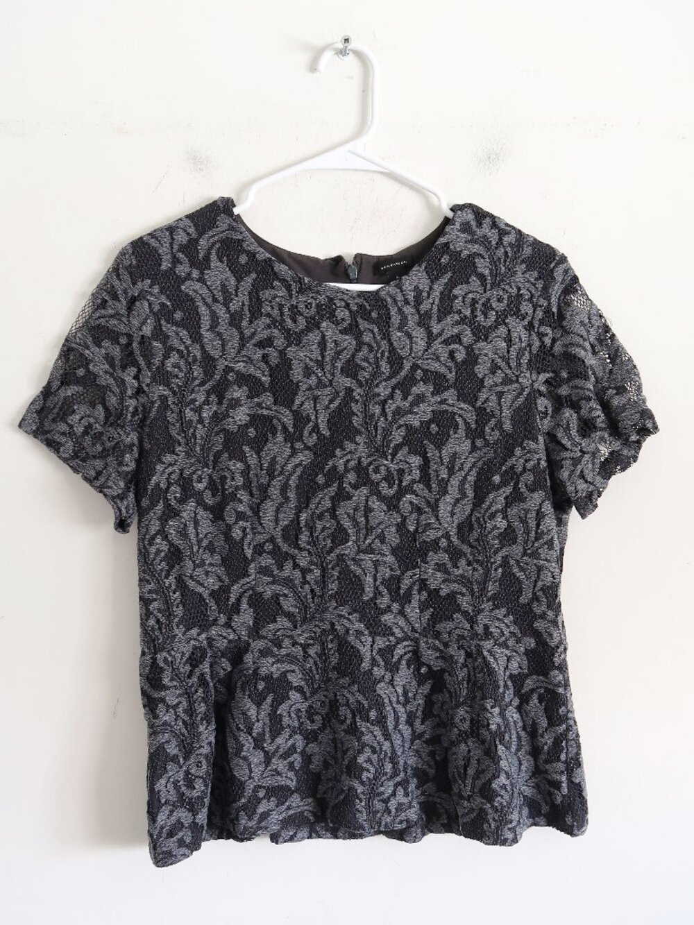 Ann Taylor Floral Tapestry Peplum Blouse - SIze Large